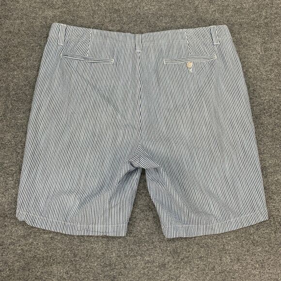 Daniel Cremieux Seersucker Shorts Mens 36 Copen Striped Flat Front Cotton Chino - Picture 7 of 11